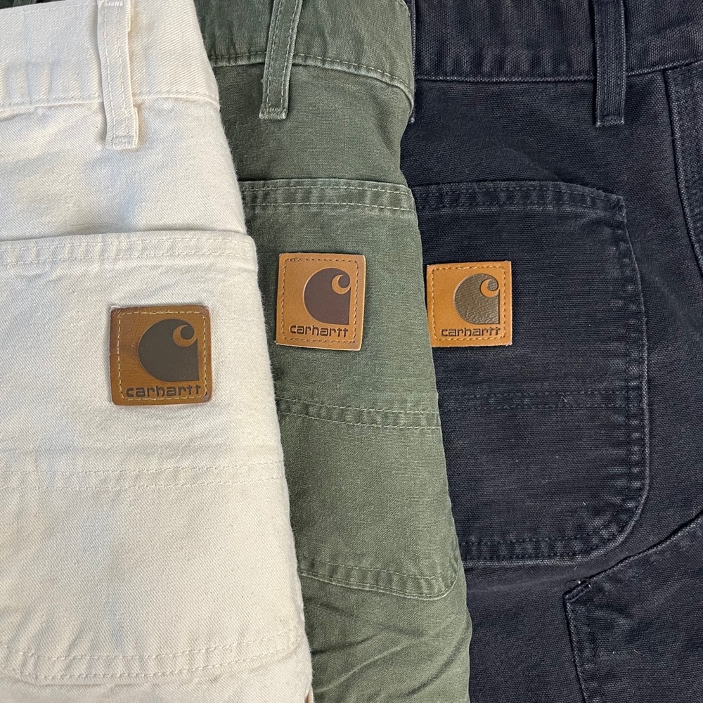 3 Carharrt well worn vintage shorts mens 36 small